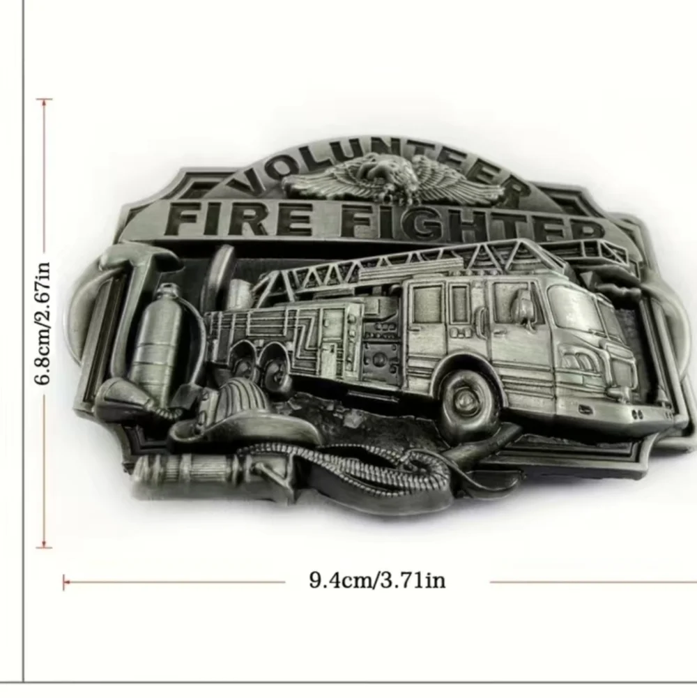 New men's volunteer firefighter belt buckle
